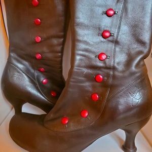 Leather dress boots - Black